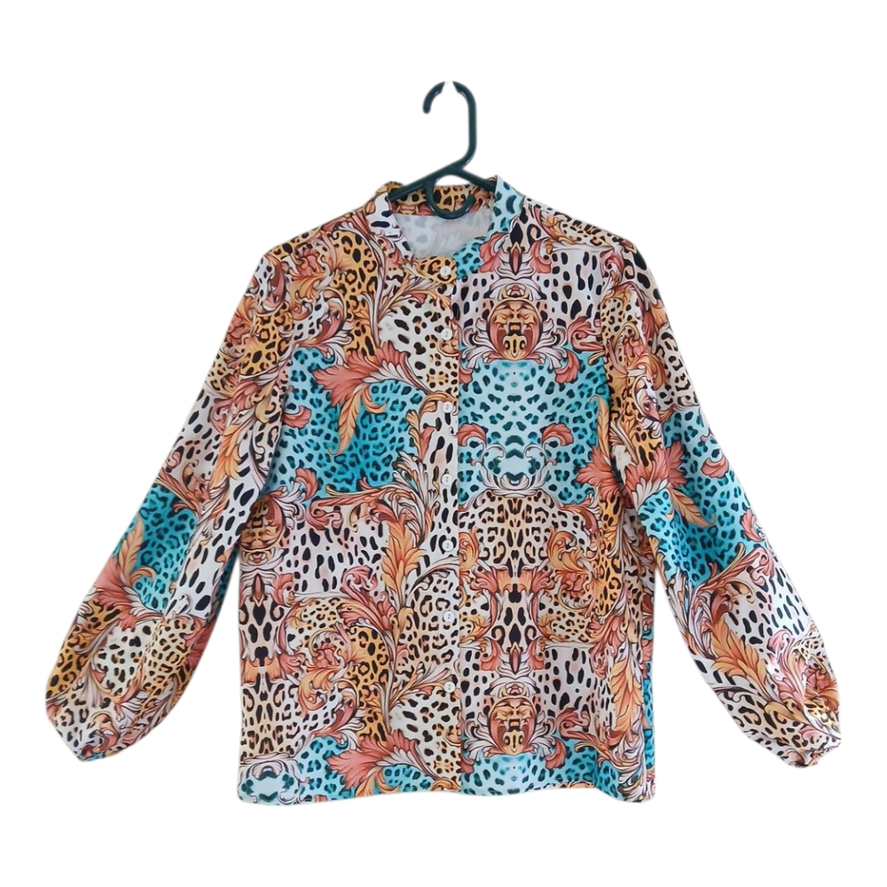 Vibrant‎ Animal Print Women's Blouse